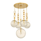 Corbett Nessa Chandelier, 5-Light, Brass, 54"H (374-38-VB CYAU) 
