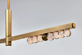 Corbett Annecy Linear Chandelier, 2-Light, LED, Brass, 6.25"W (382-51-VB CZ7F) 