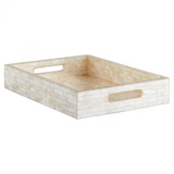 Cyan Designs Triton Rectanlge Tray Pearl 3.25"H 