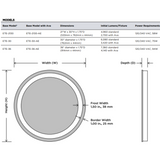 Electric Mirror Eternity Lighted Mirror, Forward-Phase Dimming Technology, Integrated LED, Clear, 36"H x 36"W x 1.75"D (ETE-36 YUU6011X5D) 