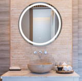 Electric Mirror Eternity Lighted Mirror, Ava Technology, Integrated LED, Clear, 36"H x 36"W x 1.75"D (ETE-36-AE YUU6011Y1L) 