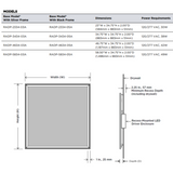 Radiance Lighted Mirror, Integrated LED, Clear, Matte Black Frame, 36"H x 36"W x 2"D (RAD3-3636-BK05 YUU6011Y33)