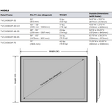 Electric Mirror Eclipse Flat Screen Television Cover, Clear, Glossy Black Frame, 27.5"H x 43.5"W  (TVC-43 YUU6011Z0X) 