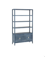 Currey and Company Santos Vintage Navy Storage Etagere 