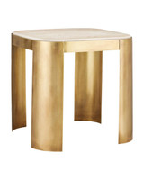 Currey and Company Sev Travertine Accent Table 