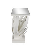 Currey and Company Agave White Console Table 