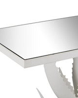 Currey and Company Agave White Console Table 