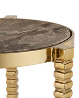 Currey and Company Corrado Cappuccino Marble Accent Table 