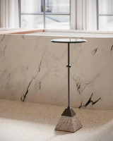 Currey and Company Parna Concrete Accent Table 