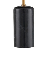 Currey and Company Martini Black Torchiere Table Lamp 