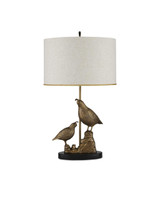 Currey and Company Codorniz Brass Table Lamp 