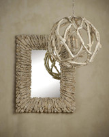Currey and Company Beachhead Whitewash Rectangular Mirror 