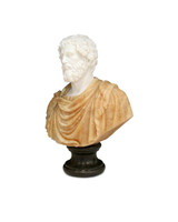 Currey and Company Thanos Marble Bust Sculpture 