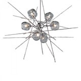 Hubbardton Forge Griffin Stardust Pendant, 6-Lights, Sterling, Cool Grey, 39.2"W (131590-SKT-MULT-85-YL0709 5YZYDW) 