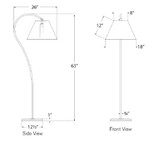 Visual Comfort & Co. Signature Collection Dume Large Arched Floor Lamp, Visual Comfort & Co. Signature Collection AL 1060AI-NAB D97RZ 