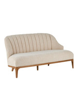 Currey and Company Inga Settee, Crhom Nona Oatmeal 