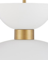 Currey and Company Zevio White Pendant 