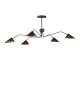 Currey and Company Serpa Black Chandelier 