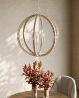 Currey and Company Bastian Sandstone Orb Chandelier 
