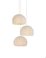 Currey and Company Virtu 3-Light Round Multi-Drop Pendant 