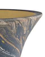 Currey and Company Brown Marbleized Double Gourd Vase 