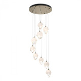 Hubbardton Forge Chrysalis Pendant, 9-Light, Soft Gold, White Polished Crystal, 20.5"W (131140-SKT-STND-84-WP0754 5YZUG7) 