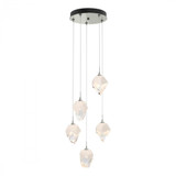 Hubbardton Forge Chrysalis Pendant, 5-Light, Sterling, White Polished Crystal, 15.4"W (131137-SKT-STND-85-WP0754 5YZTG3) 