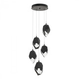 Hubbardton Forge Chrysalis Pendant, 5-Light, Oil Rubbed Bronze, Black Polished Crystal, 16.1"W (131138-SKT-STND-14-BP0755 5YZTH0) 