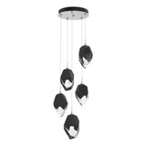 Hubbardton Forge Chrysalis Pendant, 5-Light, Vintage Platinum, Black Polished Crystal, 16.1"W (131138-SKT-STND-82-BP0755 5YZTH8) 