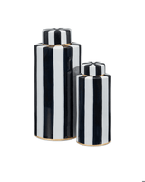 Currey and Company Rayures Tea Canister, Set of 2 