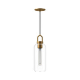 Alora Lighting Soji Pendant, 1-Light, Aged Gold, Clear Glass, 14.88"H (PD401505AGCL 706WPDA) 