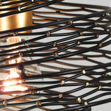 Varaluz Flow Twist Mini Pendant - Matte Black/French Gold 