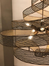 Varaluz Flow 6 Light Twist Pendant - Hammered Ore 