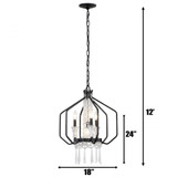 Varaluz Barcelona Crystal Pendant - Onyx 