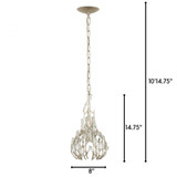 Varaluz Bask 1 Light Crystal Mini Pendant - Gold Dust 