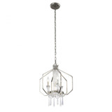 Varaluz Barcelona Crystal Pendant - Transcend Silver 