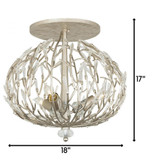 Varaluz Bask 3 Light Semi-Flush Mount - Gold Dust 