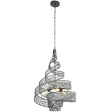 Varaluz Flow 3 Light Twist Pendant - Steel 