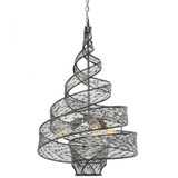 Varaluz Flow 3 Light Twist Pendant - Steel 