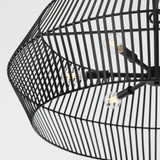 Capital 6-Light Angular Metal Chandelier in Matte Black 