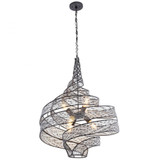 Varaluz Flow 6 Light Twist Pendant - Steel 