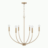 Capital 6-Light Chandelier in Aged Brass 