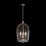 Varaluz Voliere 6 Light  Crystal Pendant - Gold 