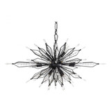 Varaluz Orbital 16 Light Linear Chandelier - Oval, Carbon Black 