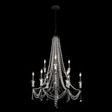 Varaluz Barcelona Two-Tier Crystal Chandelier - Black 