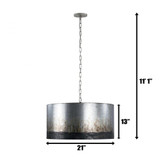 Varaluz Cannery Drum Pendant - Ombre Galvanized 