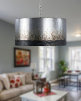 Varaluz Cannery Drum Pendant - Ombre Galvanized 