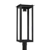 Capital 1-Light Post Lantern in Black with Clear Glass GU Twist Lock Night Sky Friendly 
