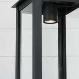 Capital 1-Light Post Lantern in Black with Clear Glass GU Twist Lock Night Sky Friendly 