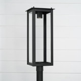 Capital 1-Light Post Lantern in Black with Clear Glass GU Twist Lock Night Sky Friendly 